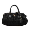 Miniatyrbild 1 av 10: Pre-owned Prada Tessuto Gaufre Satchel Black