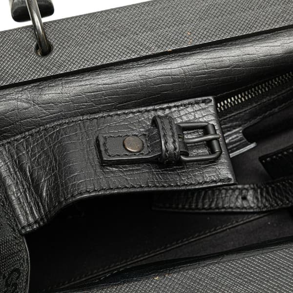 Pre-owned Gucci GG Canvas Handbag Black