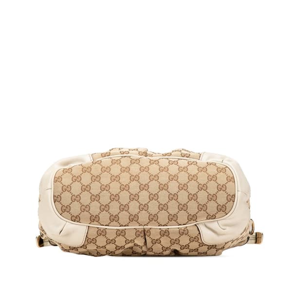 Pre-owned Gucci GG Canvas Sukey Satchel Brown