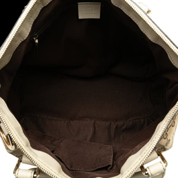 Pre-owned Gucci GG Canvas Sukey Satchel Brown