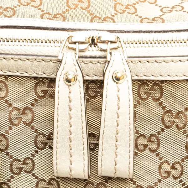 Pre-owned Gucci GG Canvas Sukey Satchel Brown
