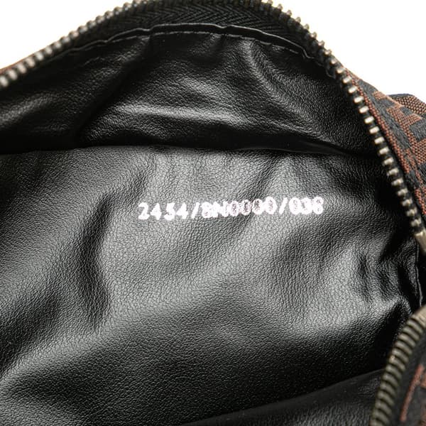 Pre-owned Fendi Mini Zucchino Canvas Handbag Brown