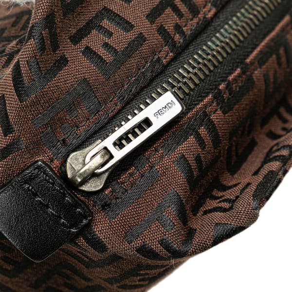 Pre-owned Fendi Mini Zucchino Canvas Handbag Brown