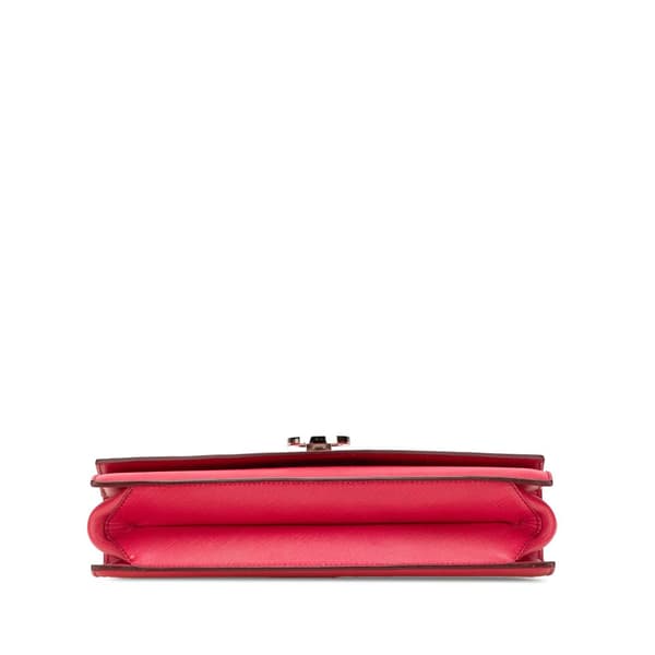 Pre-owned Ferragamo Leather Gancini Convertible Top Handle Bag Pink