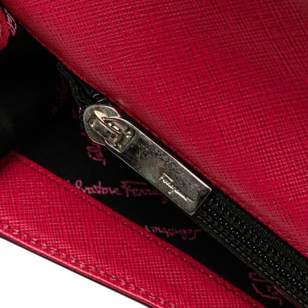 Pre-owned Ferragamo Leather Gancini Convertible Top Handle Bag Pink