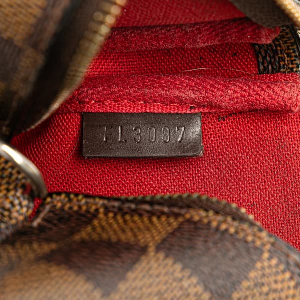 Pre-owned Louis Vuitton Damier Ebene Mini Pochette Accessoires Brown
