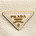 Miniatyrbilde 5 av 10: Pre-owned Prada Vitello Daino Front Pocket Tote White