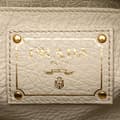 Miniatyrbilde 6 av 10: Pre-owned Prada Vitello Daino Front Pocket Tote White