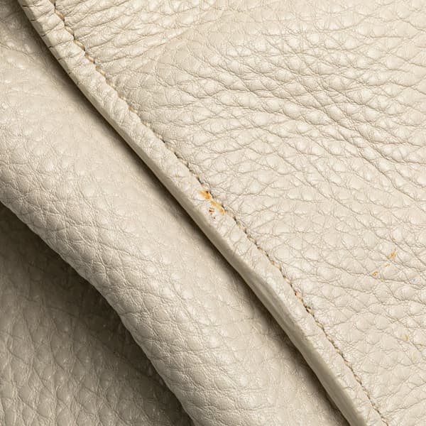Pre-owned Prada Vitello Daino Front Pocket Tote White