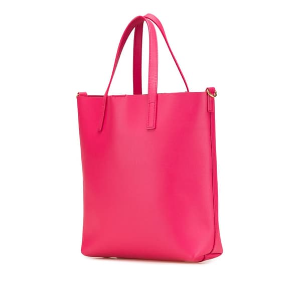 Pre-owned Saint Laurent Toy Leather North South Shopping Tote Pink