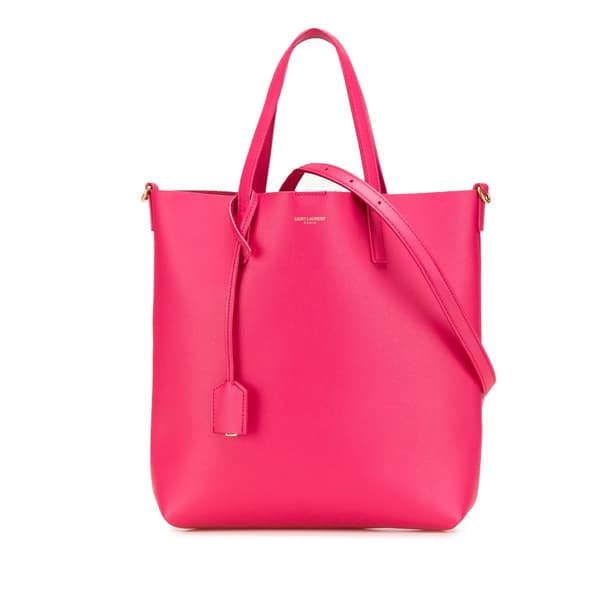 Pre-owned Saint Laurent Toy Leather North South Shopping Tote Pink