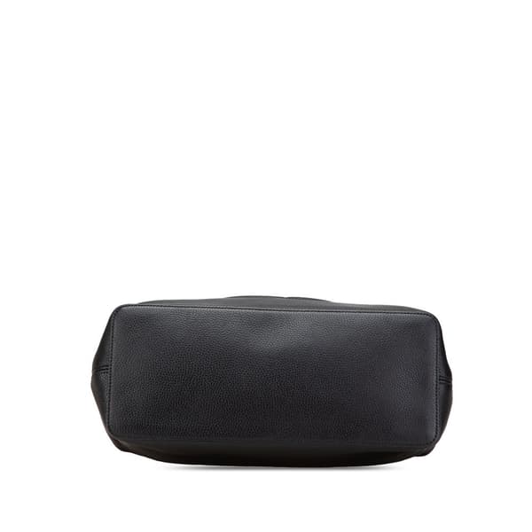 Pre-owned Gucci Large Pebbled Calfskin Soho Convertible Hobo Black