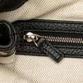 Miniatyrbillede 7 af 10: Pre-owned Gucci Large Pebbled Calfskin Soho Convertible Hobo Black