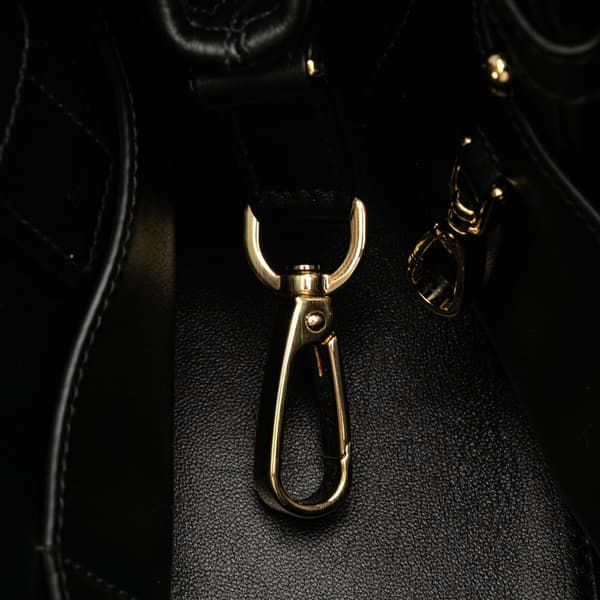 Pre-owned Prada Small Quilted Lambskin Satchel Black