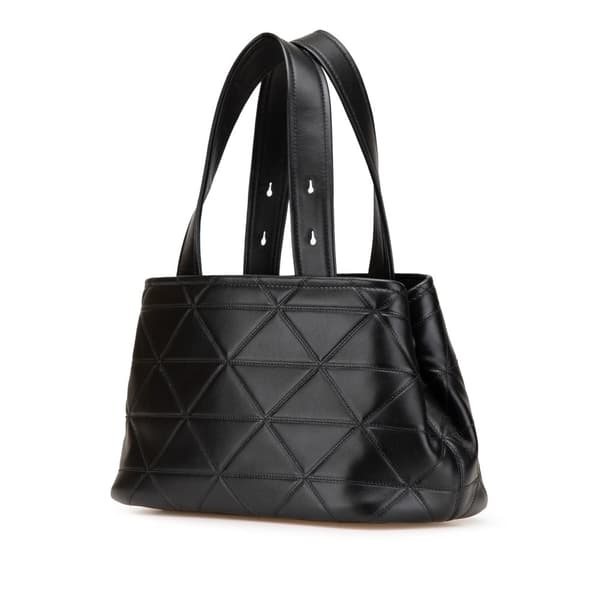 Pre-owned Prada Small Quilted Lambskin Satchel Black