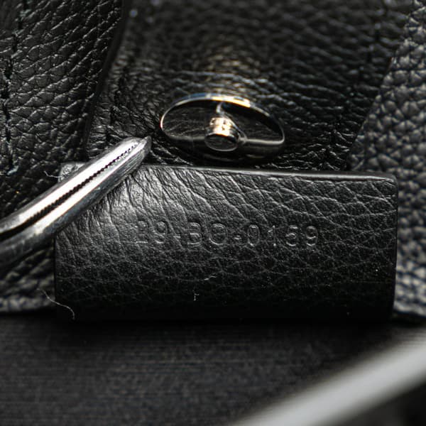 Pre-owned Dior Mini Grained Calfskin Saddle Tote Black