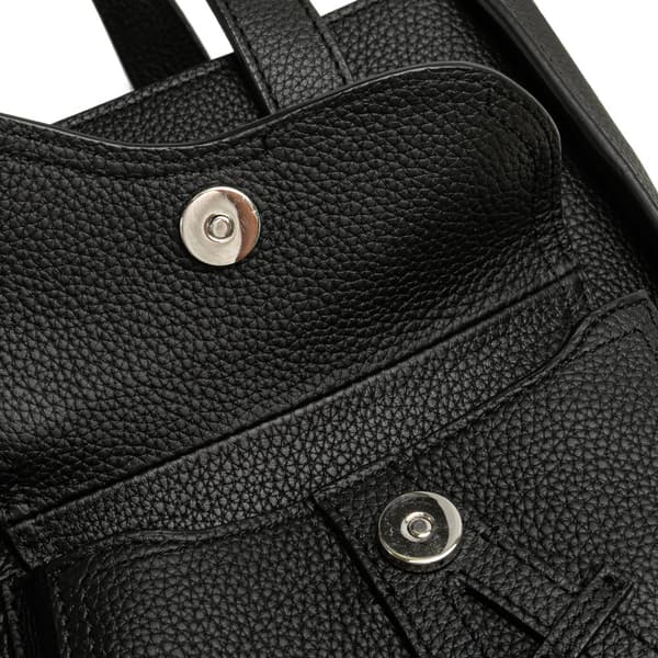 Pre-owned Dior Mini Grained Calfskin Saddle Tote Black