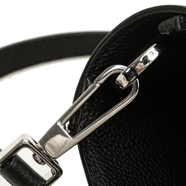Pre-owned Dior Mini Grained Calfskin Saddle Tote Black