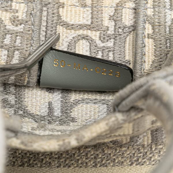 Pre-owned Dior Mini Oblique Canvas Vertical Book Tote Gray