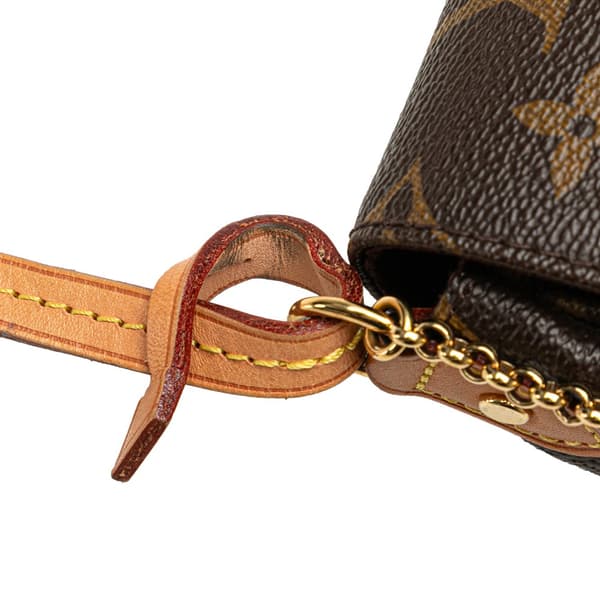 Pre-owned Louis Vuitton Monogram Favorite MM Brown