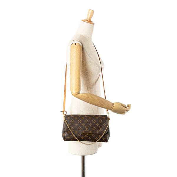 Pre-owned Louis Vuitton Monogram Favorite MM Brown