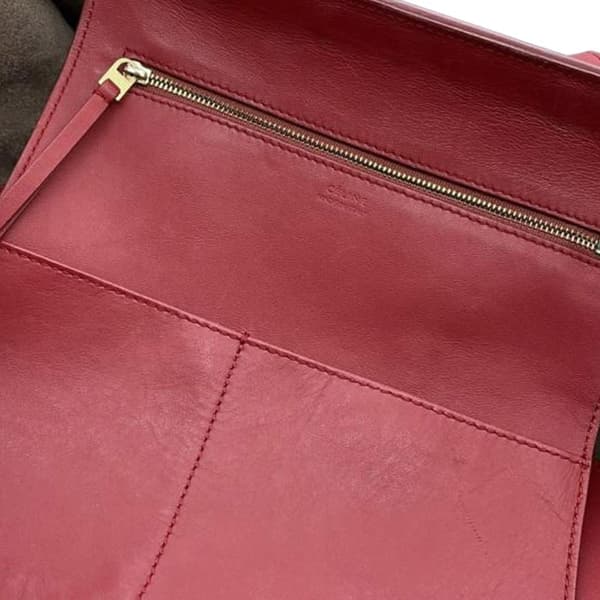 Pre-owned Celine Small Smooth Calfskin Tie Knot Handbag Red