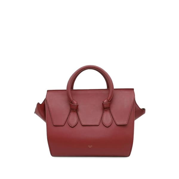 Pre-owned Celine Small Smooth Calfskin Tie Knot Handbag Red