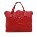Miniatyrbillede 1 af 10: Pre-owned Gucci Large Leather Soho Working Tote Red