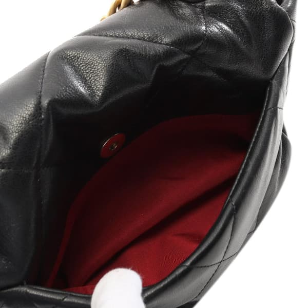 Pre-owned Chanel Medium Lambskin 19 Flap Black