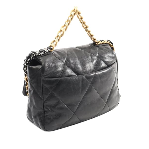Pre-owned Chanel Medium Lambskin 19 Flap Black