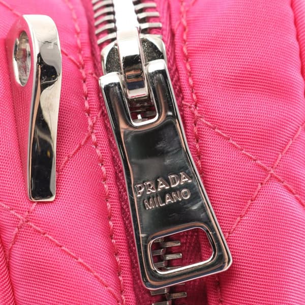 Pre-owned Prada Impuntu Tessuto Camera Bag Pink