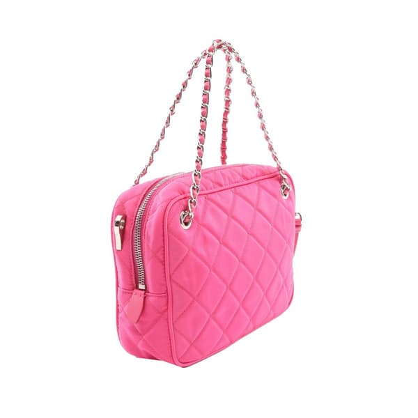 Pre-owned Prada Impuntu Tessuto Camera Bag Pink