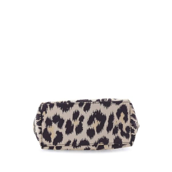 Pre-owned Dior Mizza Small Canvas Embroidered Leopard DiorTravel Nomad Pouch Brown