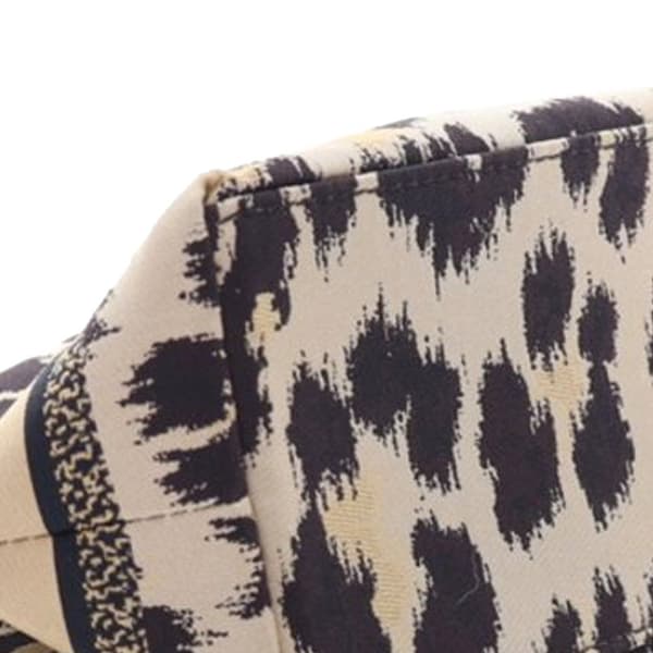 Pre-owned Dior Mizza Small Canvas Embroidered Leopard DiorTravel Nomad Pouch Brown