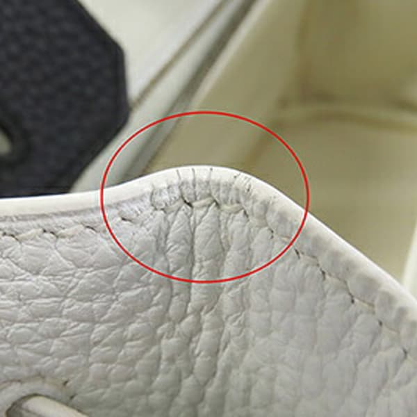 Pre-owned Hermès Bicolor Clemence Birkin Retourne 30 White