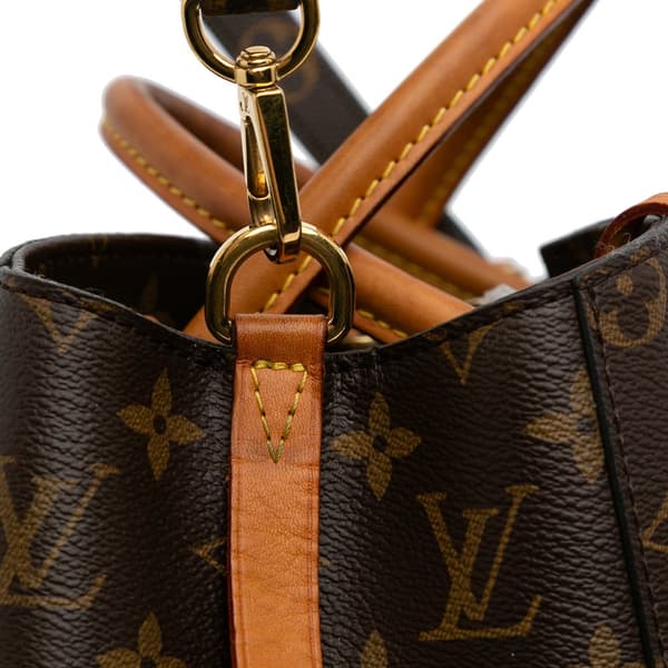 Pre-owned Louis Vuitton Monogram Montaigne MM Brown
