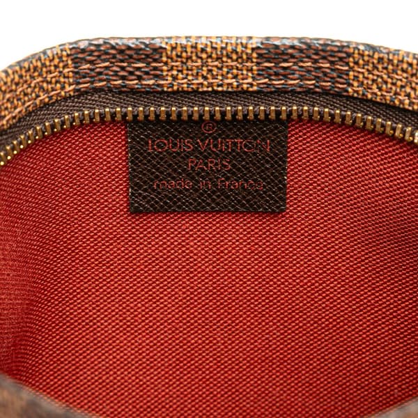 Pre-owned Louis Vuitton Damier Ebene Trousse Pochette Brown