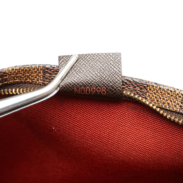 Pre-owned Louis Vuitton Damier Ebene Trousse Pochette Brown