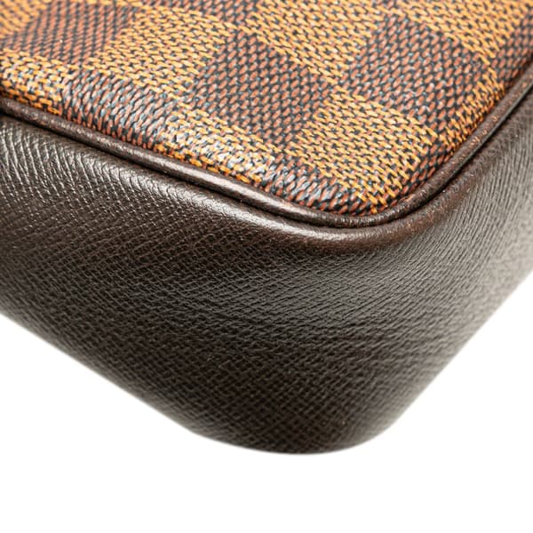 Pre-owned Louis Vuitton Damier Ebene Trousse Pochette Brown