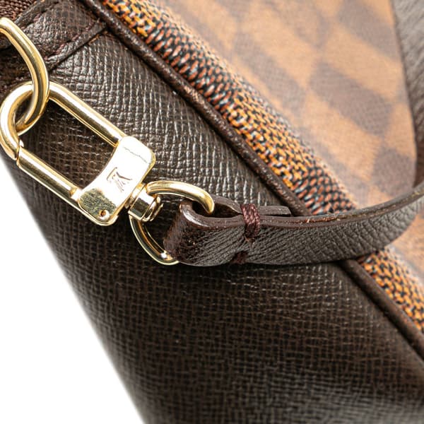 Pre-owned Louis Vuitton Damier Ebene Trousse Pochette Brown