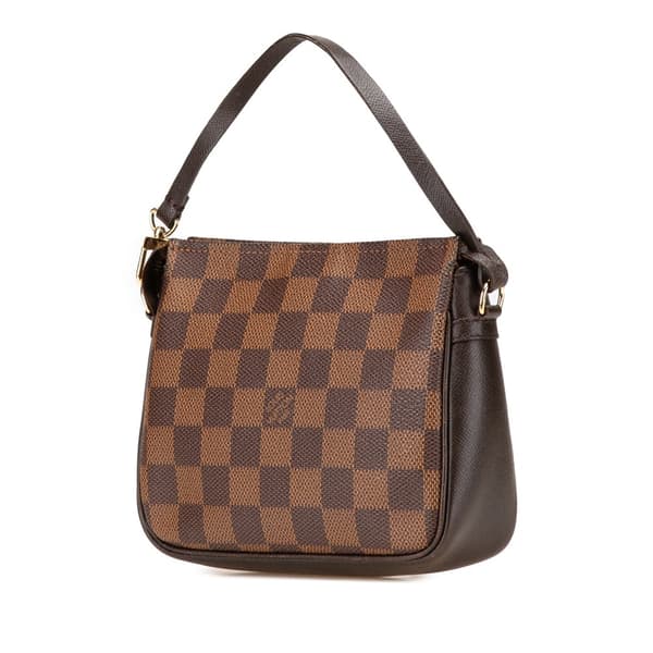 Pre-owned Louis Vuitton Damier Ebene Trousse Pochette Brown