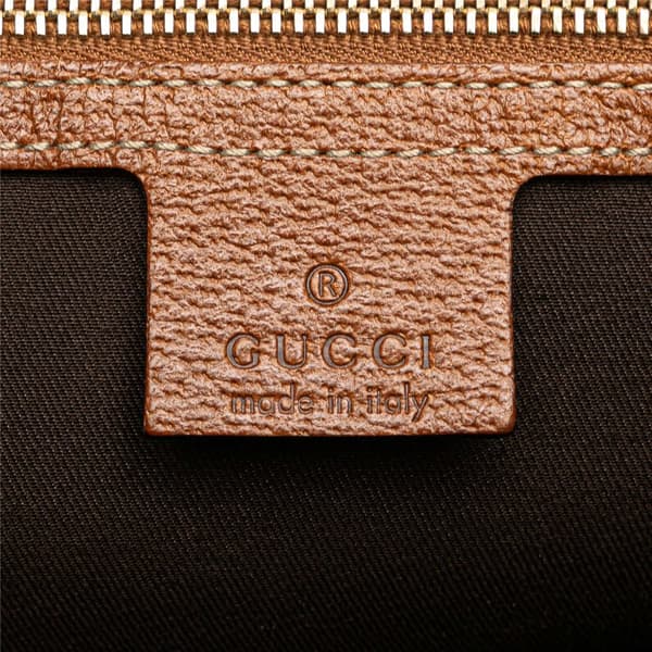 Pre-owned Gucci GG Canvas Dome Nailhead Handbag Brown