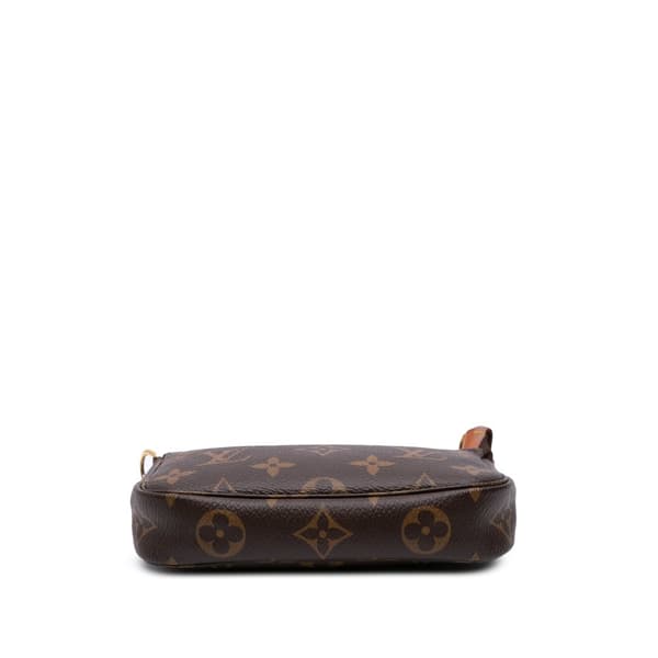 Pre-owned Louis Vuitton Monogram Mini Pochette Accessoires Brown