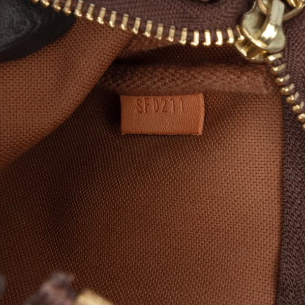 Pre-owned Louis Vuitton Monogram Mini Pochette Accessoires Brown