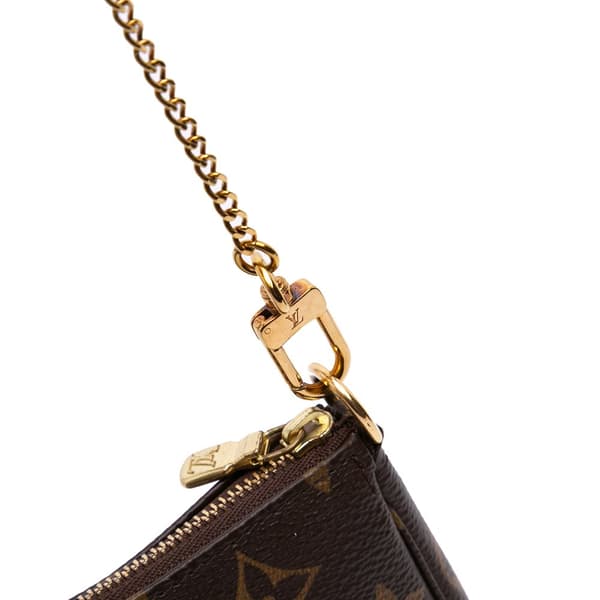 Pre-owned Louis Vuitton Monogram Mini Pochette Accessoires Brown