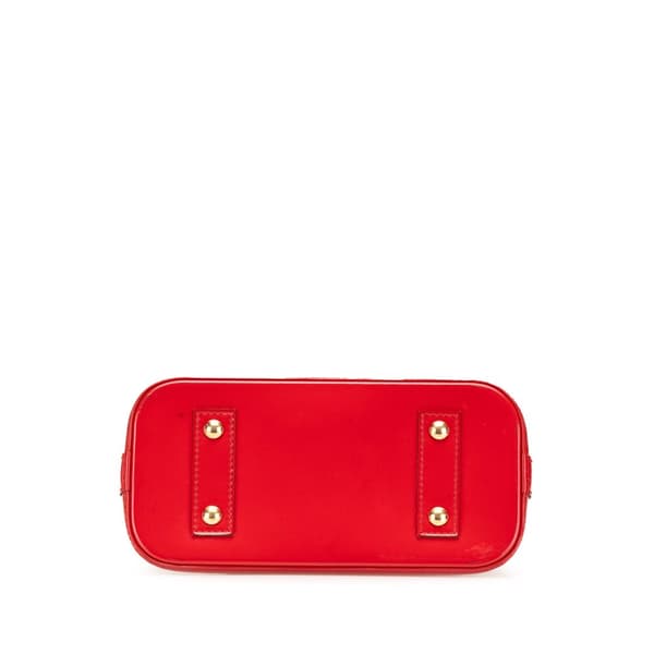 Pre-owned Louis Vuitton Monogram Vernis Alma BB Red