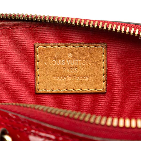 Pre-owned Louis Vuitton Monogram Vernis Alma BB Red