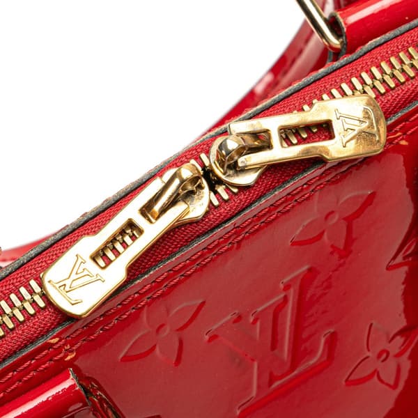 Pre-owned Louis Vuitton Monogram Vernis Alma BB Red