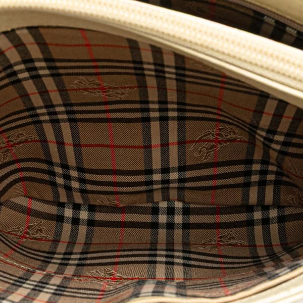 Pre-owned Burberry Leather Handbag White