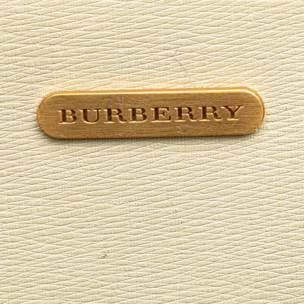 Pre-owned Burberry Leather Handbag White